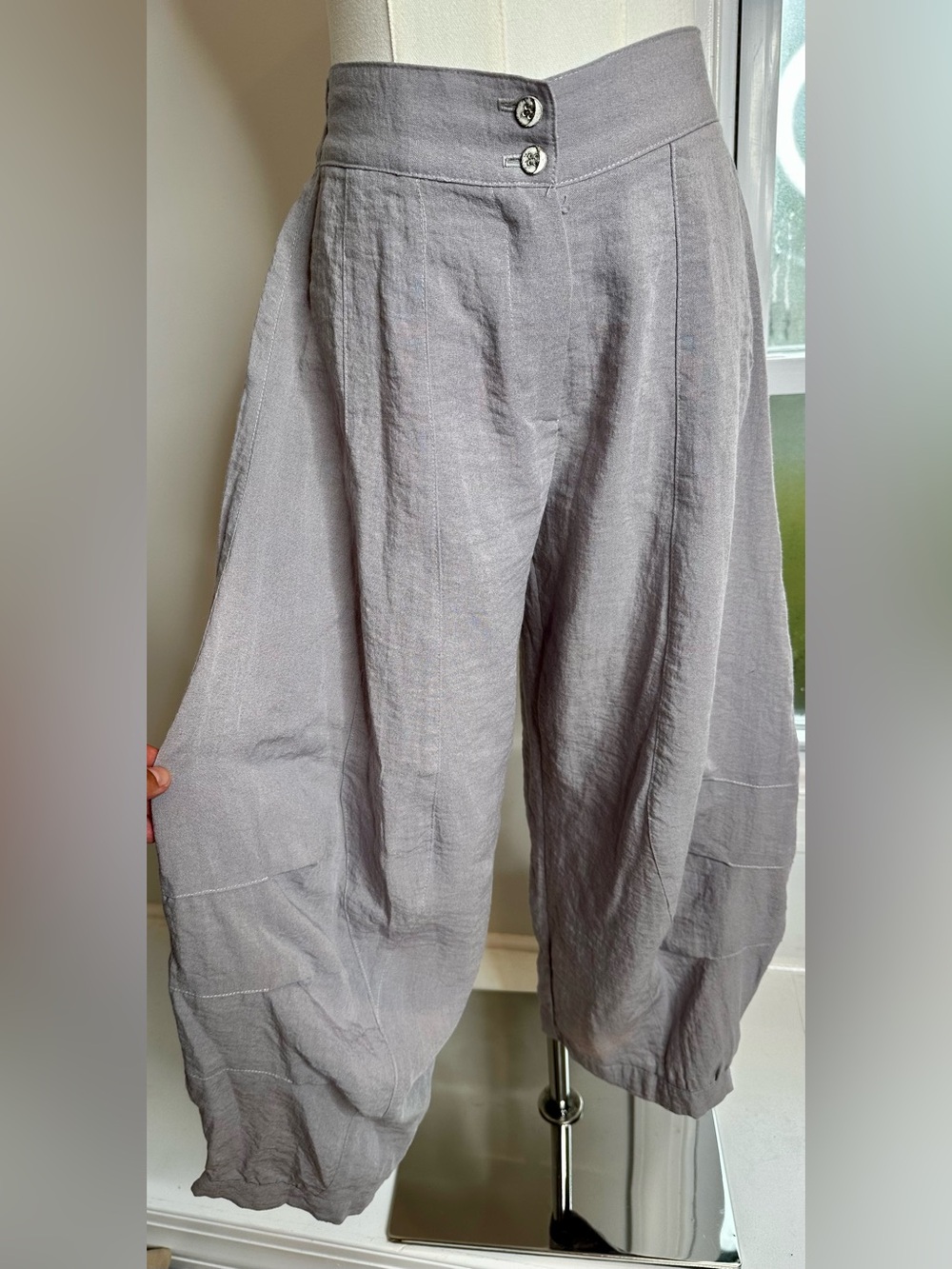 Sarafina Paris Made in France Balloon Harem Pants Gray Size 1 - Picture 3 of 9